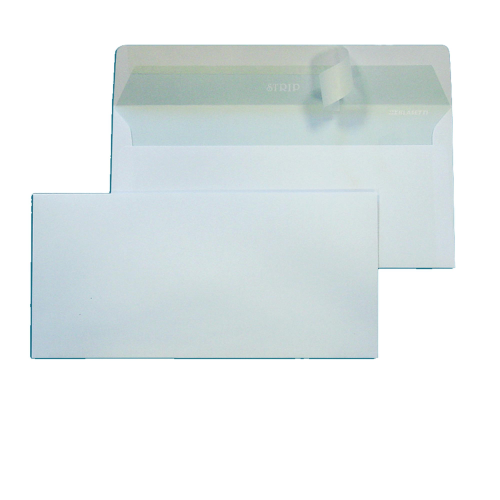 BLASETTI BUSTE DI CARTA SENZA FINESTRA CON STRIP 110X230 mm COL. BIANCO CONF 500 Pz.